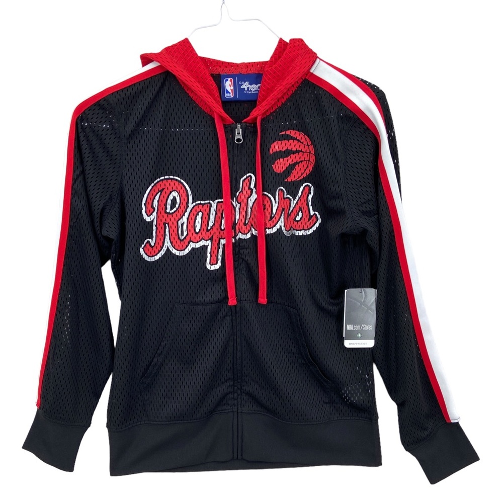 New NBA TORONTO RAPTORS Mesh Jacket, 4Her, Full Zip, Hooded, Long Sleeve